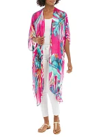 Oversized Palm Print Duster