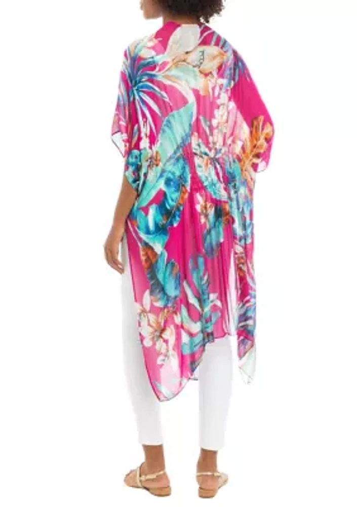 Oversized Palm Print Duster