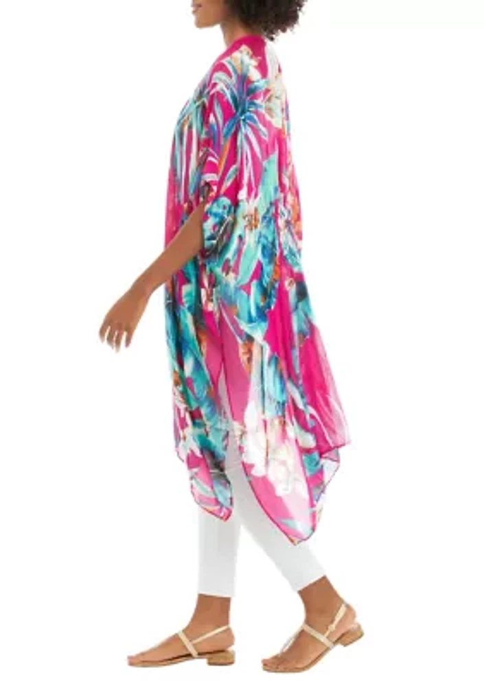 Oversized Palm Print Duster