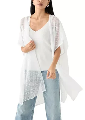 Women's Popcorn Duster with Smocked Back