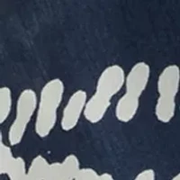 Abstract Leaf Printed Crinkle Duster