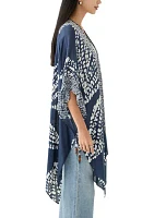 Abstract Leaf Printed Crinkle Duster
