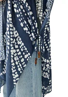 Abstract Leaf Printed Crinkle Duster