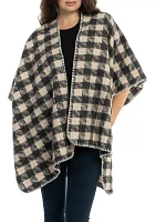 Women's Houndstooth Printed Whipstitch Topper