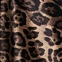 Women's Faux Fur Collar Leopard Printed Topper