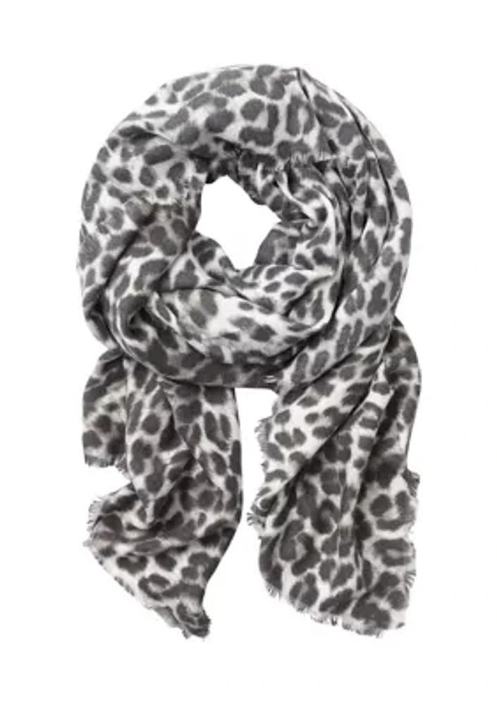 Super Soft Hazy Leopard Wrap Scarf