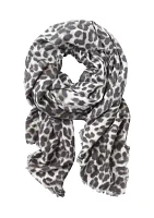 Super Soft Hazy Leopard Wrap Scarf