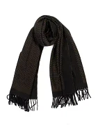 Women's Basket Weave Feather Soft Scarf