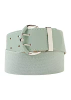 Double Prongs Partial Covered Stretch Belt