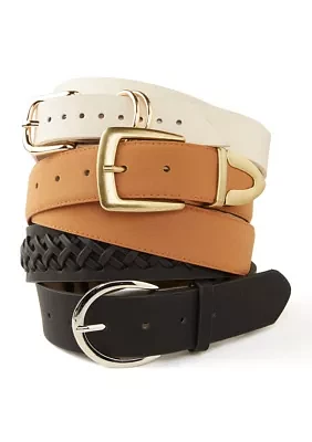 3 for 1 Wide Sueded Belt Set