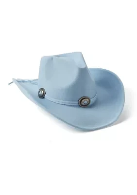 Suede Tie Concho Cowboy Hat