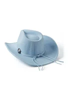 Suede Tie Concho Cowboy Hat