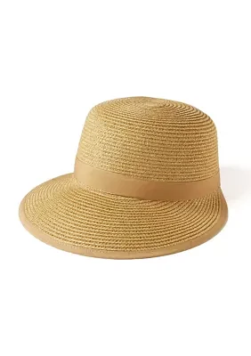 Metallic Straw Face Framing Hat