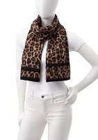 	  Brushed Three Color Leopard Scarf 