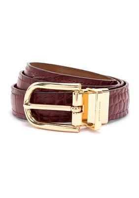 Reversible Croc Embossed Belt