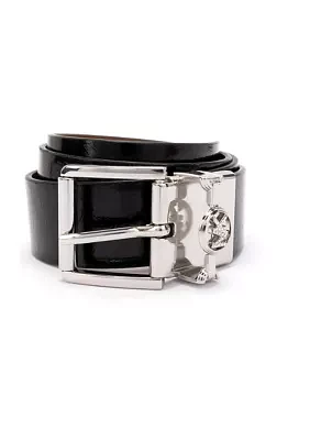 38 Millimeter Reversible Metallic Leather Belt