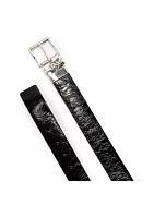 38 Millimeter Reversible Metallic Leather Belt