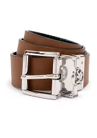 38 Millimeter Reversible Metallic Leather Belt