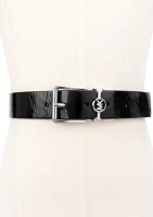 38 Millimeter Reversible Metallic Leather Belt