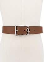 38 Millimeter Reversible Metallic Leather Belt