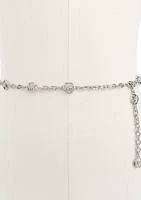 Mini Chain Belt with Pavé Logos