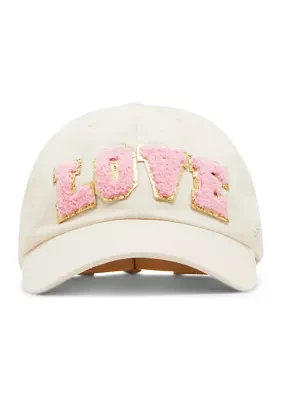 Chenille Love Patch Baseball Cap