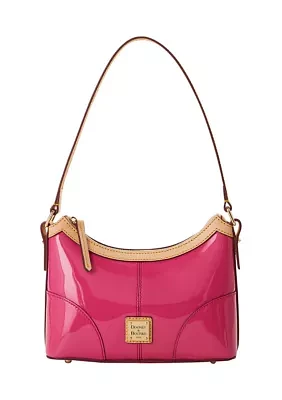 Patent Leather Baguette Shoulder Bag