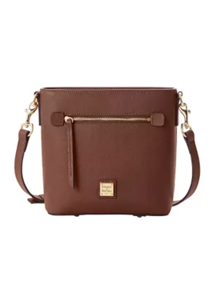 Saffiano Small Zip Crossbody Bag