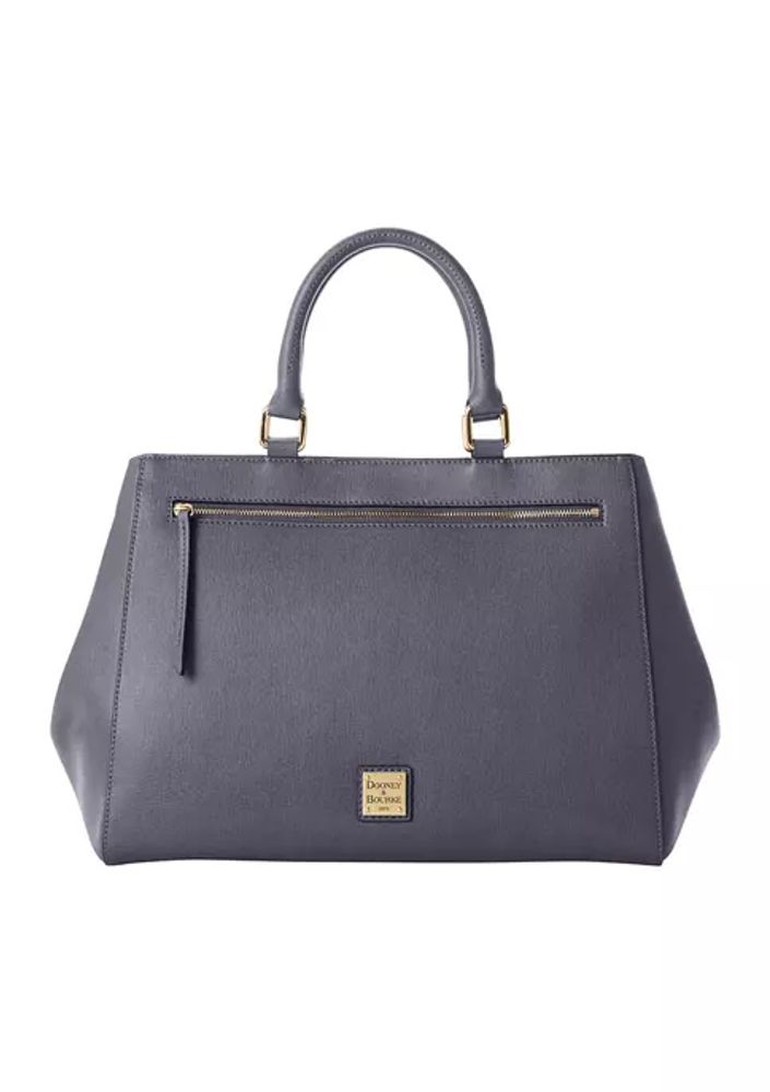 Saffiano Zip Zip Satchel