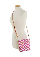 Chevron Small Zip Crossbody Bag