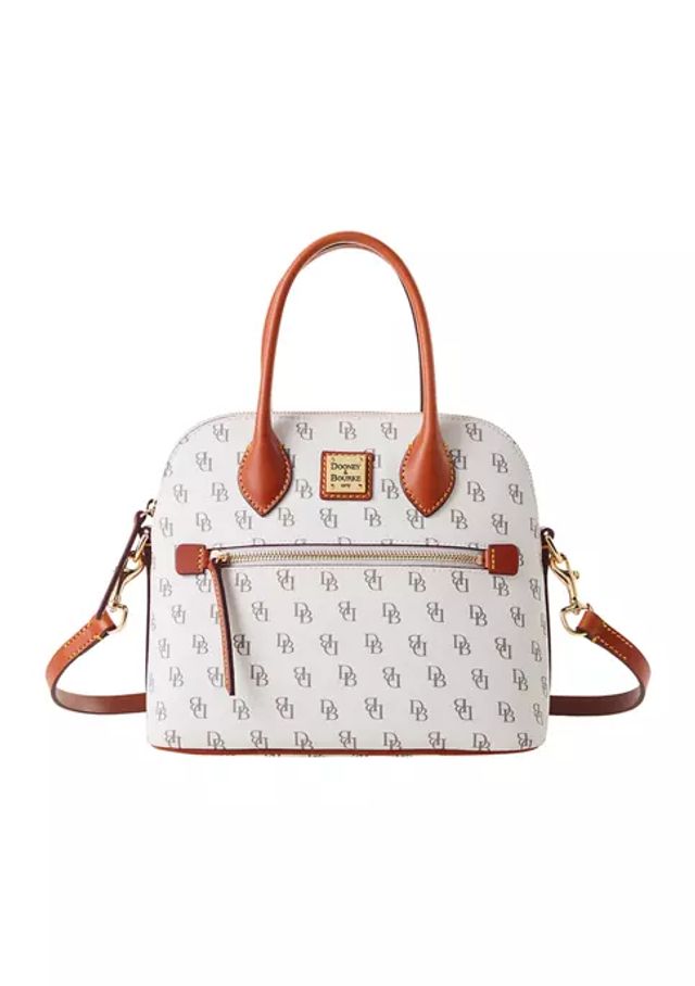 Belk Monogram Jacquard Medium Kaden Satchel