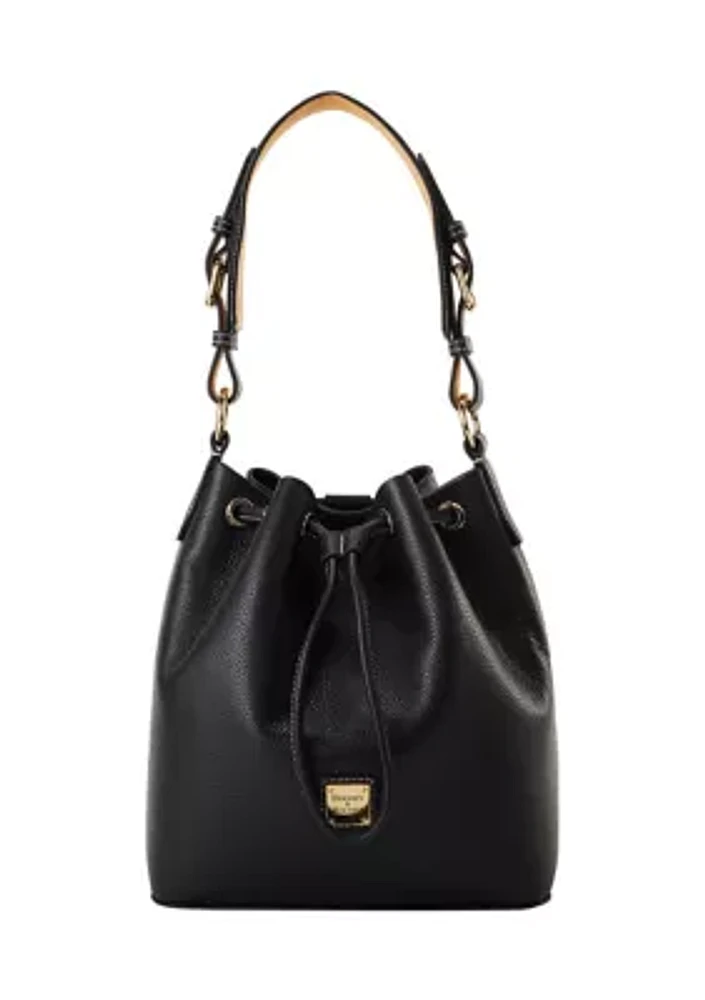 Lucca Leather Drawstring Shoulder Bag