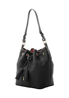 Pebble Grain Tasha Drawstring Shoulder Bag