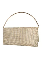 Isa - Crystal Mesh Metal Top Handle Clutch