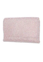 Raina  - V Flap Diamond Mesh Clutch