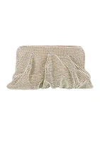 Lorna - Gathered Diamond Mesh Clutch