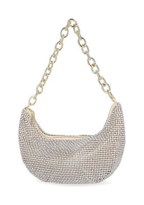 Maya - Diamond Mesh Half Moon Shape Hobo Bag