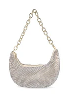 Maya - Diamond Mesh Half Moon Shape Hobo Bag