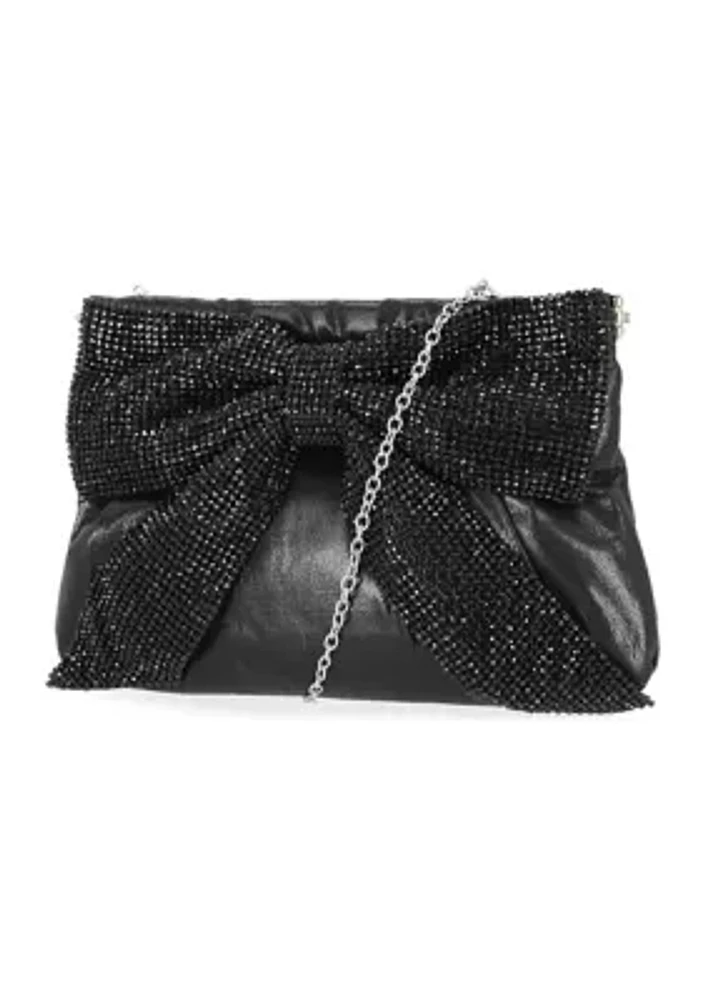 Vivienne - Diamond Mesh Facile Frame Bow Clutch