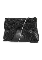 Vivienne - Diamond Mesh Facile Frame Bow Clutch