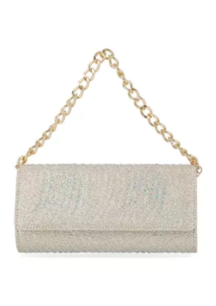 Max - Lurex with Stones Shoulder Clutch