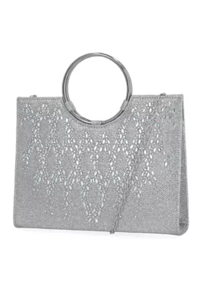 Lena - Lurex® Stones Ring Handle Bag