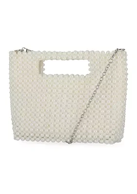 Doreen - Cutout Handle Pearl Clutch