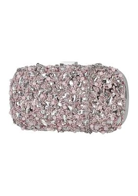 Janielle Confetti Beading Minaudière Clutch