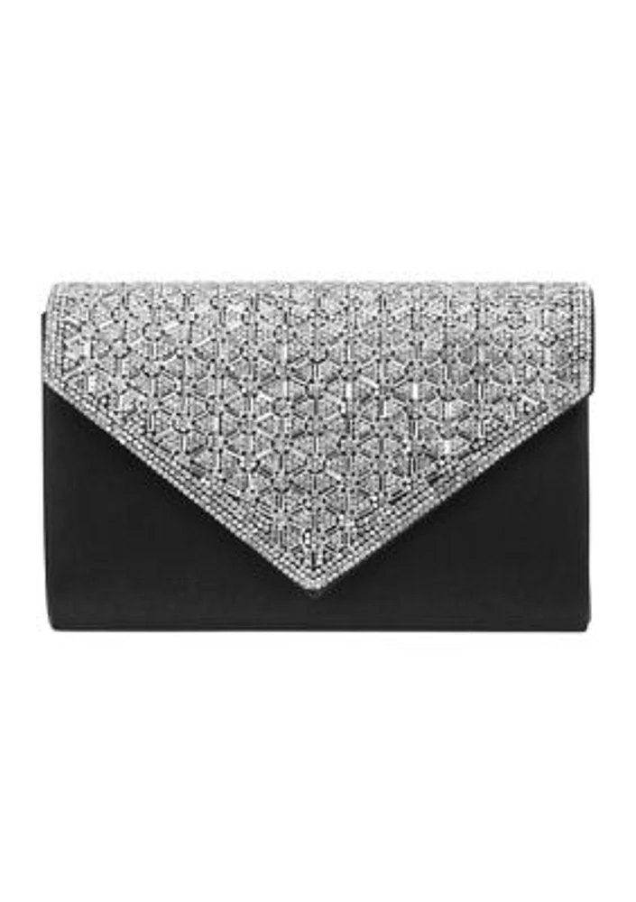 Oriana - V Flap Beaded Clutch