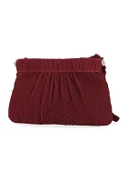 Vivienne - Pleated Crepe Bow Clutch