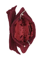 Vivienne - Pleated Crepe Bow Clutch