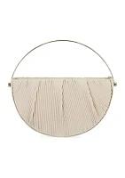 Devin - Pleated Crepe Metal Handle Bag