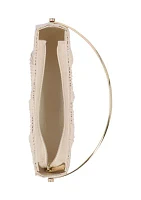 Devin - Pleated Crepe Metal Handle Bag