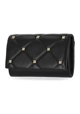 Alexis - Soft Lamb Clutch with Pyramid Studs